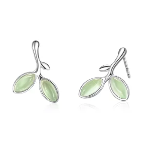 (imagen para) Pendientes de botón de plata estilo Pandora con diseño de esperanza - SCE465