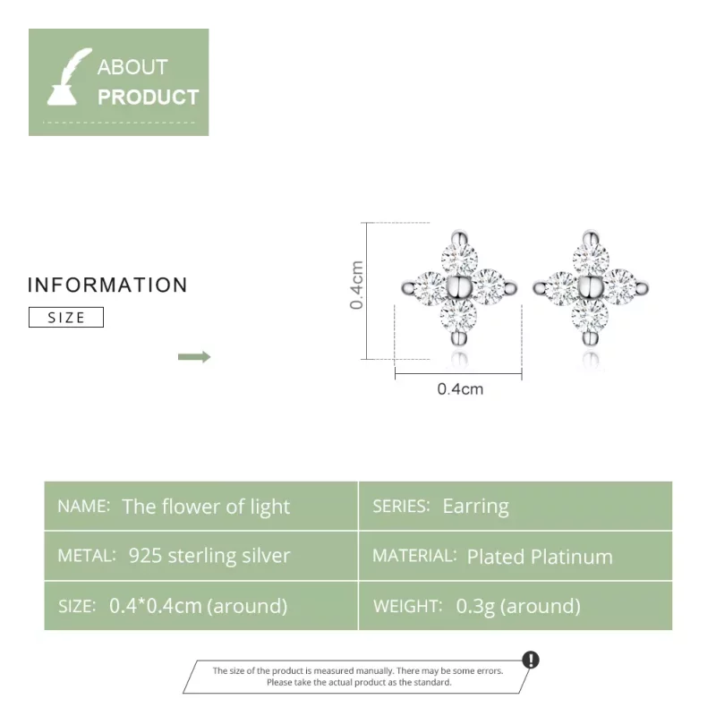 (imagen para) Pendientes de botón estilo Pandora con flores de luz de plata - SCE648 - Ver 8