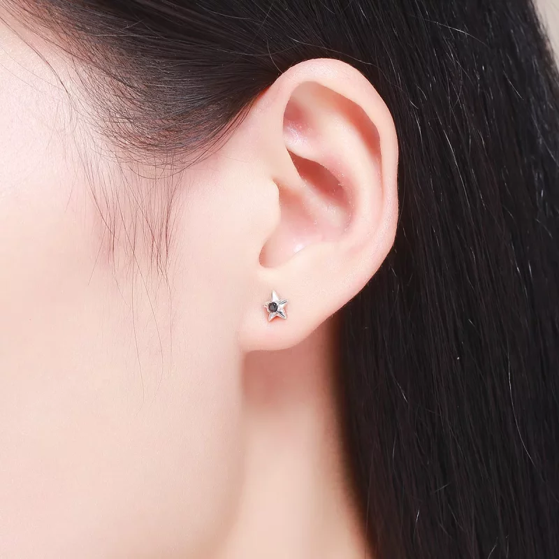 (imagen para) Pendientes de botón estilo Pandora de plata con la Osa Mayor grande - SCE166 - Ver 7