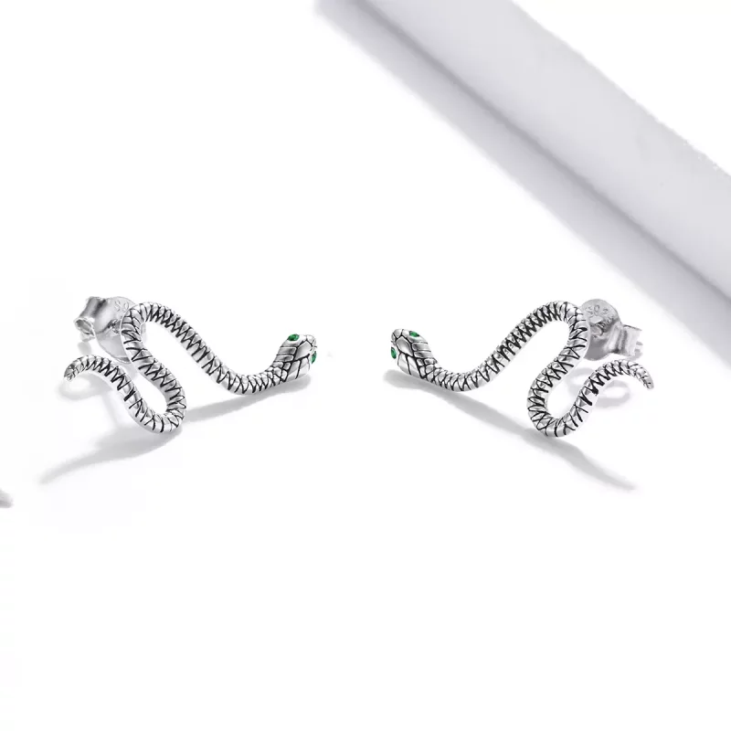 (imagen para) Pendientes de botón estilo Pandora de Plata - SCE1111 - Ver 3