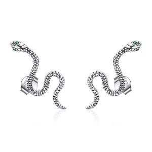 (imagen para) Pendientes de botón estilo Pandora de Plata - SCE1111