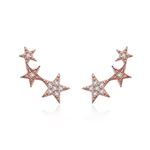 Pendientes de botón estilo Pandora en oro rosa Secretos de las Estrellas - SCE291 (imagen para) Pendientes de botón estilo Pandora en oro rosa Secretos de las Estrellas - SCE291