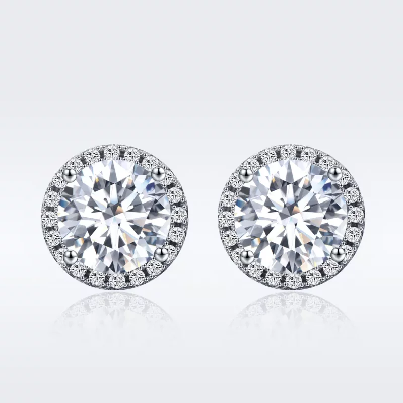 (imagen para) Pendientes de botón estilo Pandora en plata noble y luz - SCE358 - Ver 3