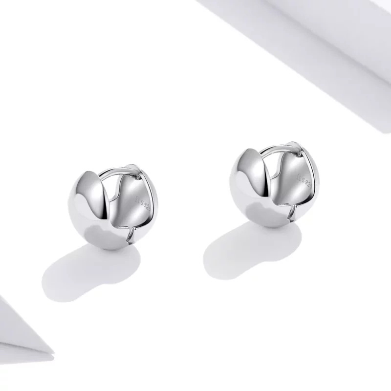 (imagen para) Pendientes de espejo plateados al estilo Pandora - SCE1119 - Ver 3