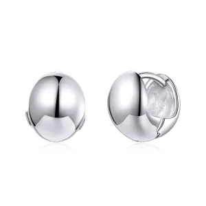 Pendientes de espejo plateados al estilo Pandora - SCE1119 (imagen para) Pendientes de espejo plateados al estilo Pandora - SCE1119