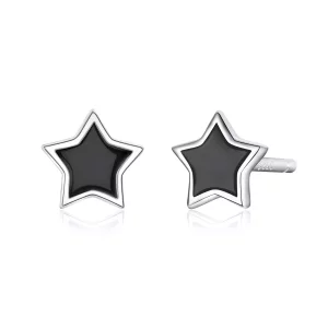 (imagen para) Pendientes de Estilo Pandora con Estrellas de Plata - BSE275