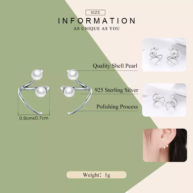 (imagen para) Pendientes de Estudio Pandora Style Silver Tender You - SCE306 - Ver 4