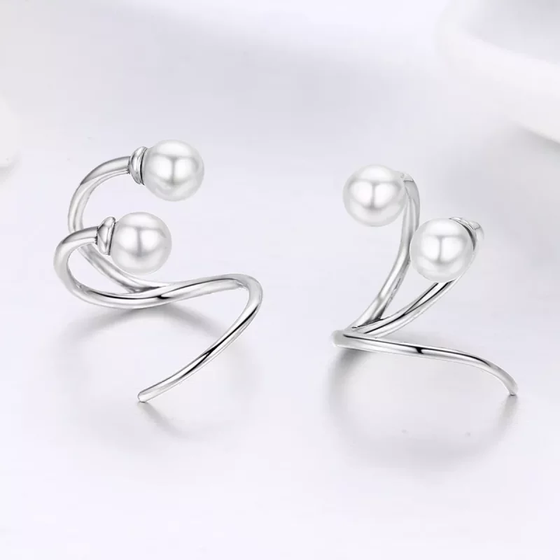 (imagen para) Pendientes de Estudio Pandora Style Silver Tender You - SCE306 - Ver 5