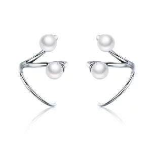 (imagen para) Pendientes de Estudio Pandora Style Silver Tender You - SCE306