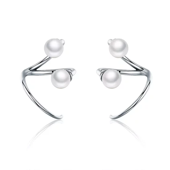 (imagen para) Pendientes de Estudio Pandora Style Silver Tender You - SCE306