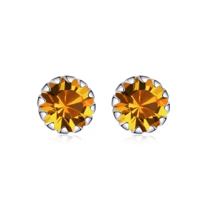 Pendientes de Plata de Estilo Pandora con Piedra de Nacimiento de Noviembre - SCE862-11 (imagen para) Pendientes de Plata de Estilo Pandora con Piedra de Nacimiento de Noviembre - SCE862-11