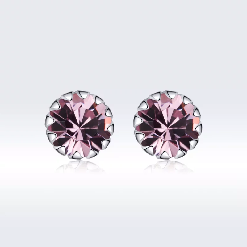 (imagen para) Pendientes de plata estilo Pandora con piedra de nacimiento de junio - SCE862-6 - Ver 3