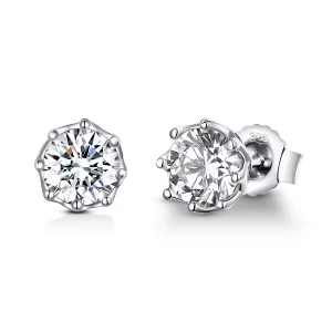 (imagen para) Pendientes de tuerca de plata estilo Pandora - SCE499