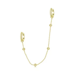 (imagen para) Pendientes estilo Pandora chapados en oro de 18 quilates con un solo colgante - SCE1095