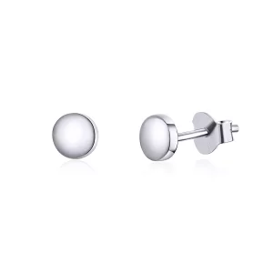 Pendientes estilo Pandora de plata con forma de frijol simple - SCE705-A (imagen para) Pendientes estilo Pandora de plata con forma de frijol simple - SCE705-A
