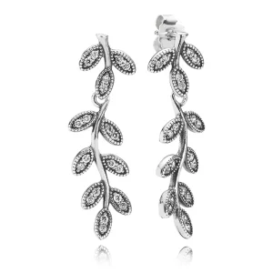 (imagen para) Pendientes Hojas Brillantes - PANDORA