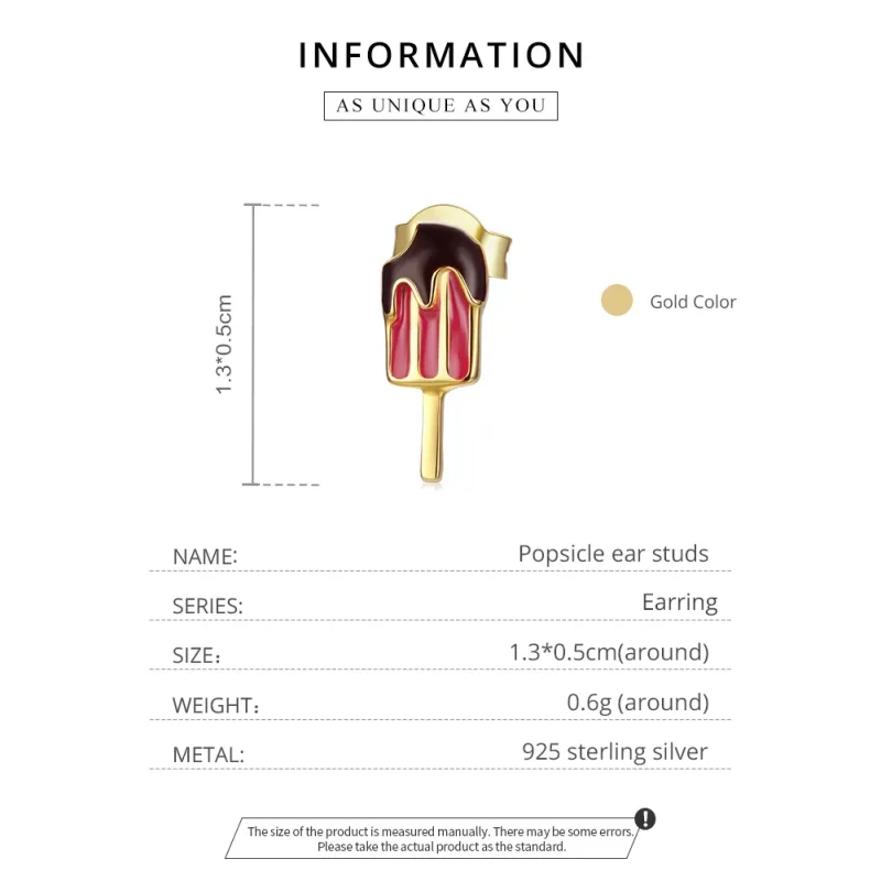 (imagen para) Pendientes tipo paleta chapados en oro de 18 quilates estilo Pandora - SCE1164 - Ver 4