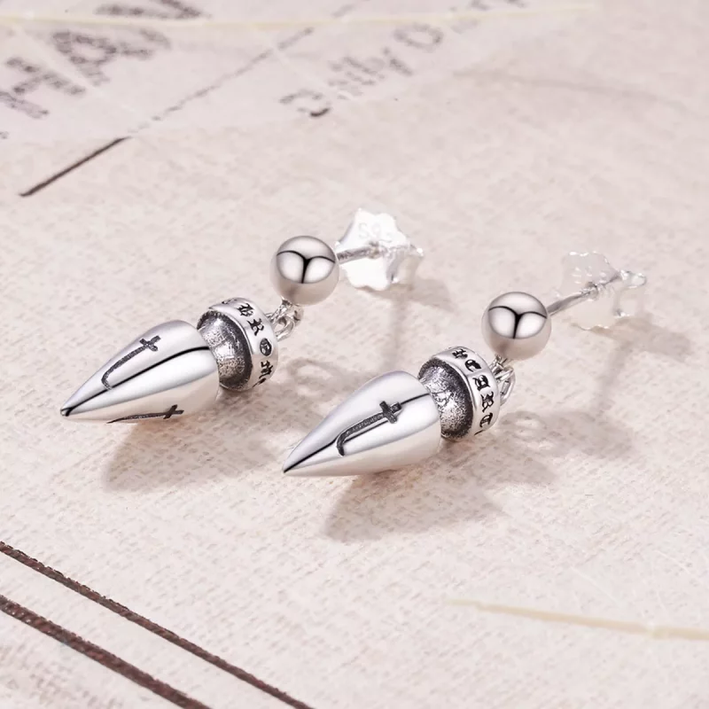 (imagen para) Estilo Pandora Aretes Colgantes de Token Sagrado - VSE131 - Ver 4
