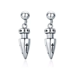 Estilo Pandora Aretes Colgantes de Token Sagrado - VSE131 (imagen para) Estilo Pandora Aretes Colgantes de Token Sagrado - VSE131
