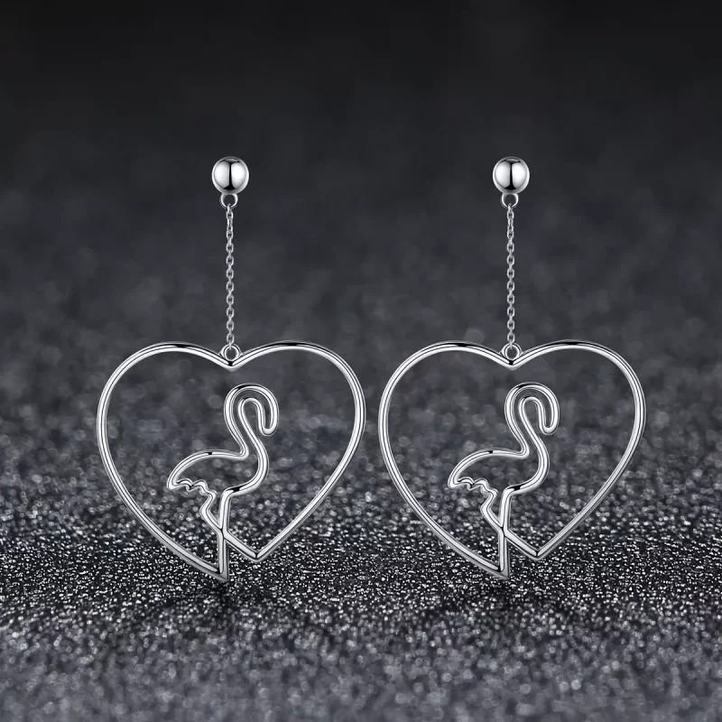 (imagen para) Estilo Pandora Aretes Colgantes Fe de Amor - VSE071 - Ver 2
