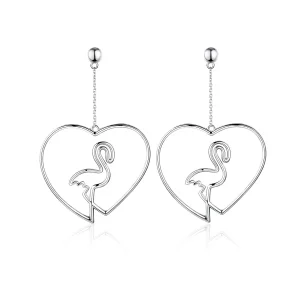 (imagen para) Estilo Pandora Aretes Colgantes Fe de Amor - VSE071