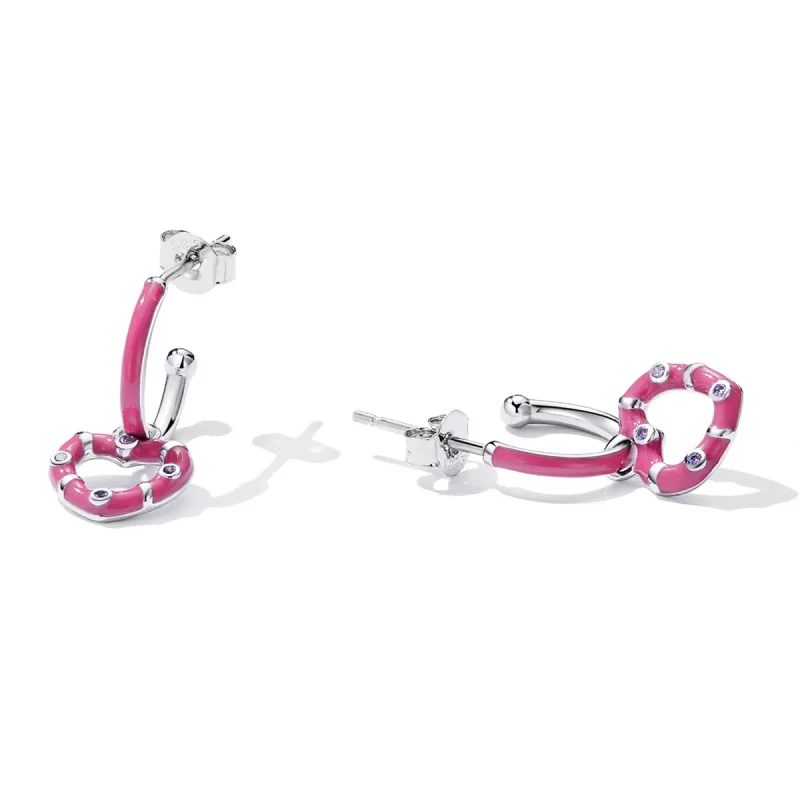 (imagen para) Estilo Pandora Pendientes Colgantes de Amor Simple - BSE596 - Ver 2