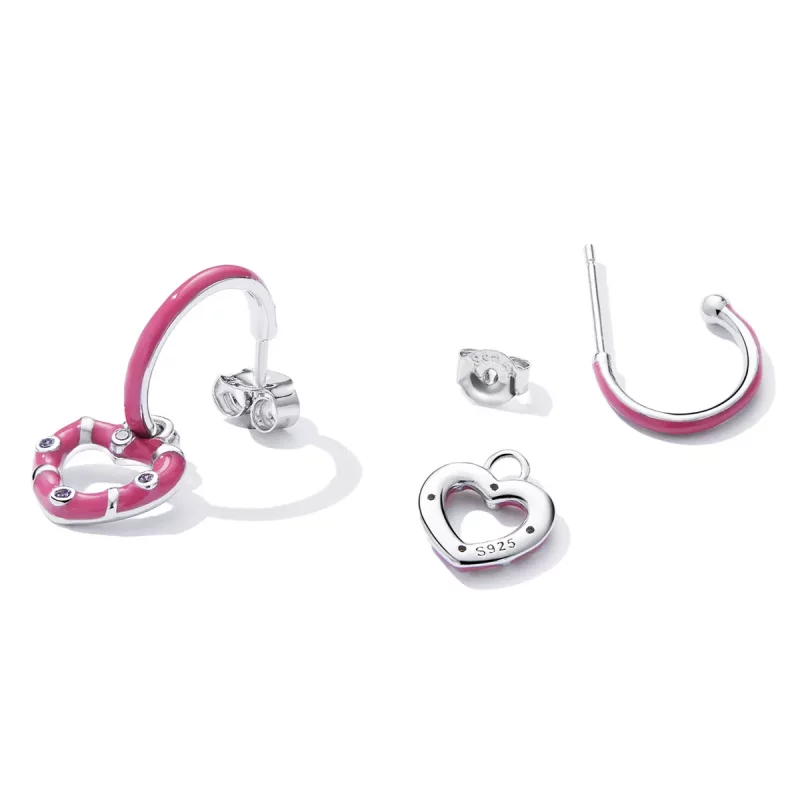 (imagen para) Estilo Pandora Pendientes Colgantes de Amor Simple - BSE596 - Ver 4