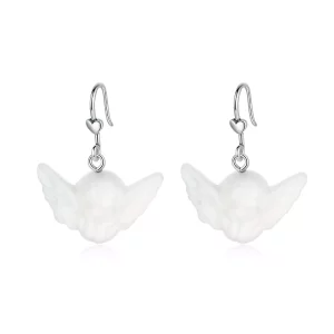 (imagen para) Estilo Pandora Pendientes Colgantes de Pequeño Ángel - SCE944