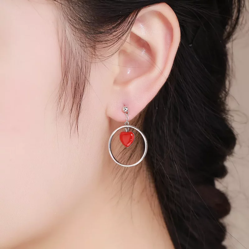 (imagen para) Estilo Pandora Pendientes Colgantes Palpitantes - SCE360-A - Ver 4