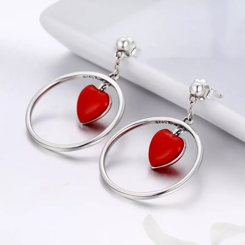 (imagen para) Estilo Pandora Pendientes Colgantes Palpitantes - SCE360-A - Ver 5