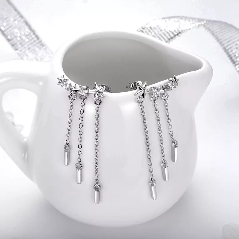 (imagen para) Pendientes colgantes de amor meteoro estilo Pandora - SCE399 - Ver 2