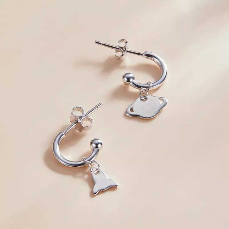 (imagen para) Pendientes colgantes de estilo Pandora con sabor - SCE1188-A - Ver 2