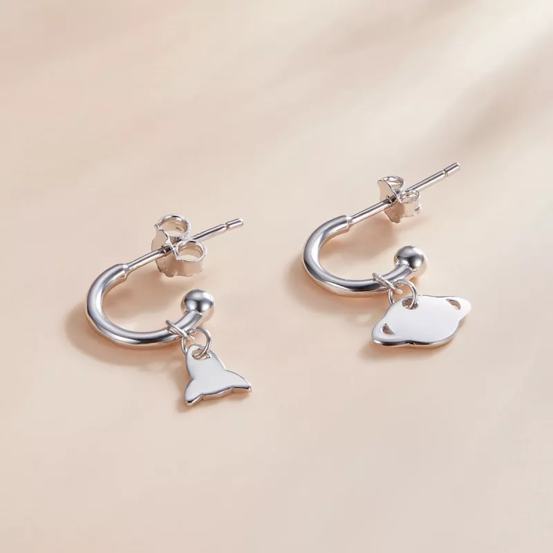 (imagen para) Pendientes colgantes de estilo Pandora con sabor - SCE1188-A - Ver 3