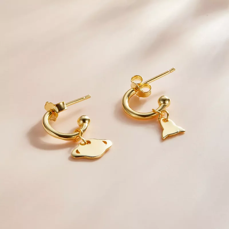 (imagen para) Pendientes colgantes de estilo Pandora - SCE1188-B - Ver 2