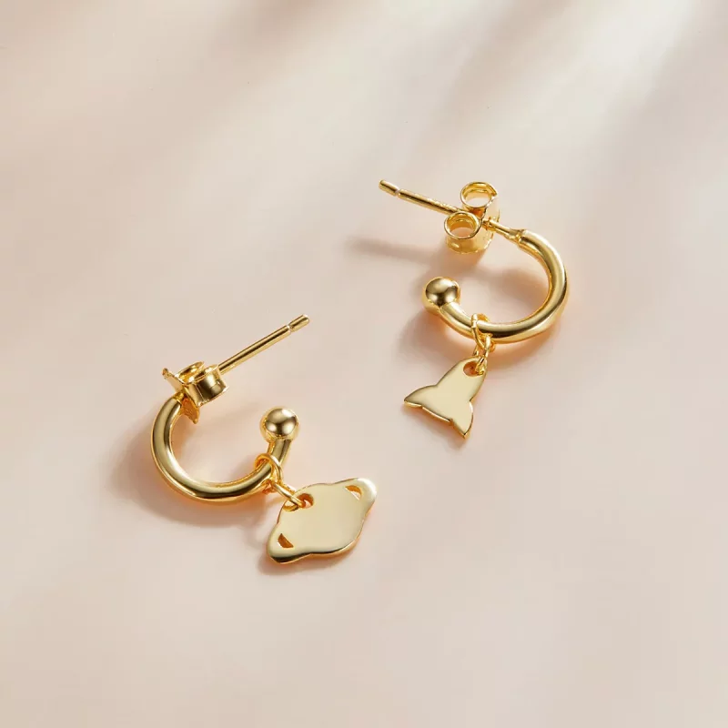 (imagen para) Pendientes colgantes de estilo Pandora - SCE1188-B - Ver 3