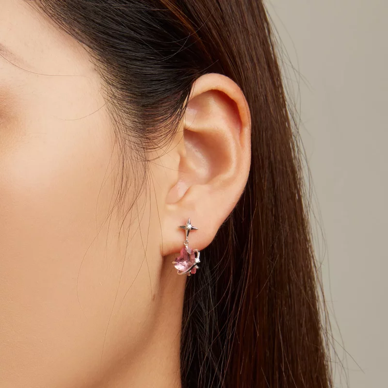 (imagen para) Pendientes colgantes estilo Pandora con diseño de planeta para niñas - SCE1502 - Ver 5