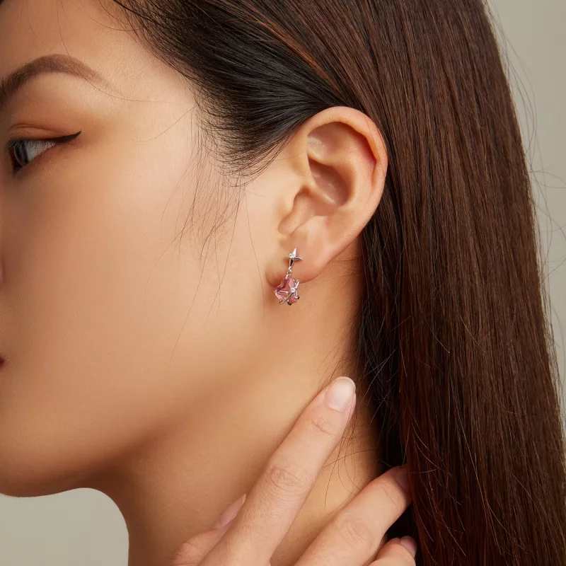 (imagen para) Pendientes colgantes estilo Pandora con diseño de planeta para niñas - SCE1502 - Ver 6
