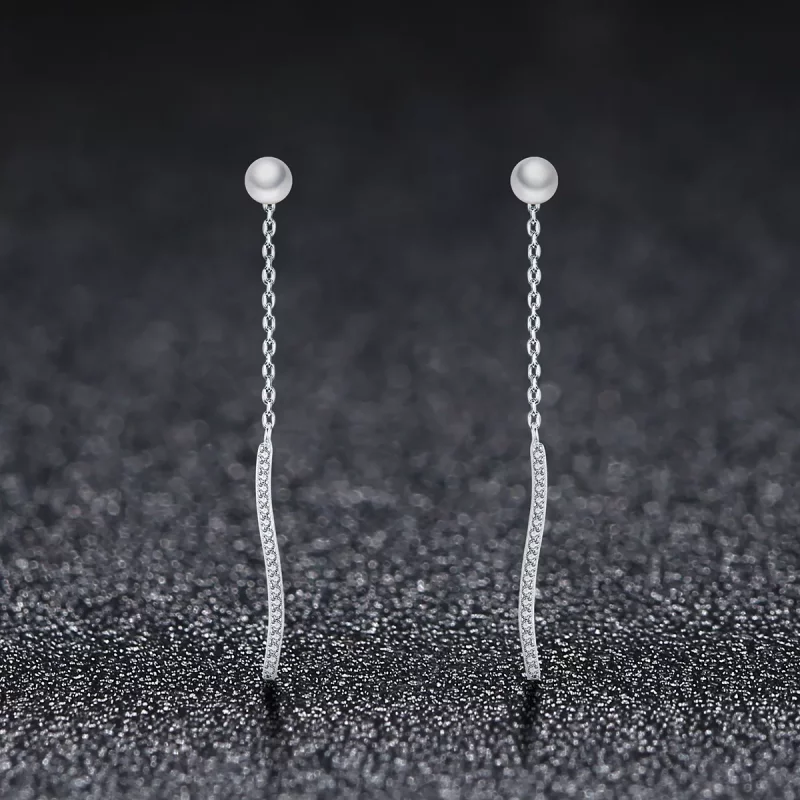 (imagen para) Pendientes colgantes estilo Pandora Love At First Sight - VSE126 - Ver 2