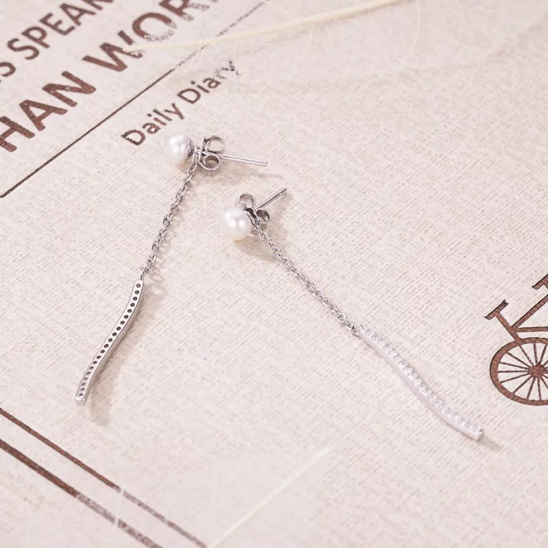 (imagen para) Pendientes colgantes estilo Pandora Love At First Sight - VSE126 - Ver 5