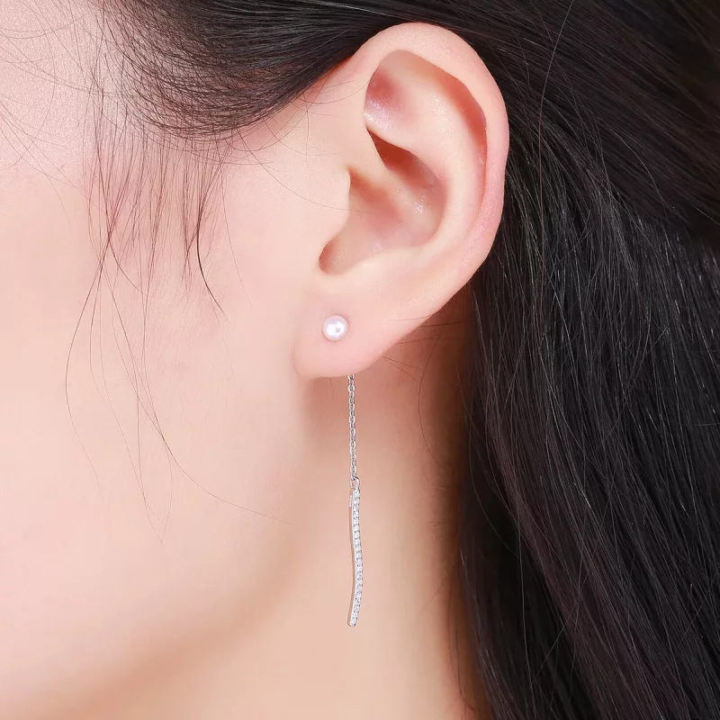 (imagen para) Pendientes colgantes estilo Pandora Love At First Sight - VSE126 - Ver 6
