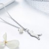 Collar de Plata estilo Pandora con Colgante de Gatito Juguetón - SCN175
