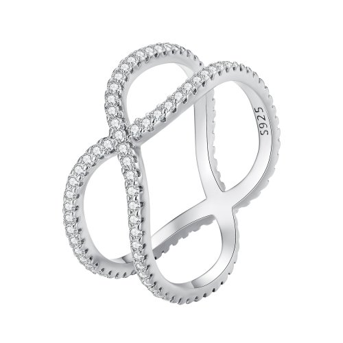 Anillo de doble capa estilo Pandora - BSR386