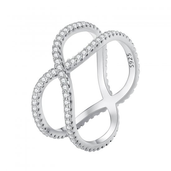 Anillo de doble capa estilo Pandora - BSR386 - Haga click en la imagen para cerrar