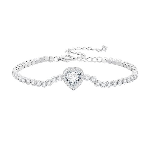 Pulsera de tenis con estilo Pandora en forma de corazón - BSB098