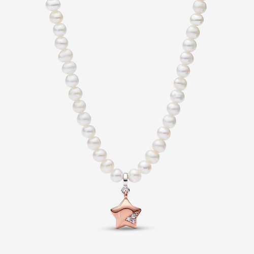 Collar PANDORA en oro rosa con estrella de la suerte - 382489C01-45