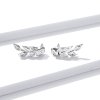 Estos aretes de pendientes de trigo brillante de plata estilo Pandora - BSE415