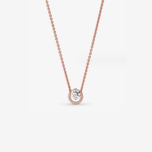 Pandora Collar con Colgante de Halo Redondo Brillante - 361174C02-45
