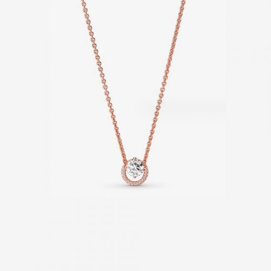 Pandora Collar con Colgante de Halo Redondo Brillante - 361174C02-45 - Haga click en la imagen para cerrar
