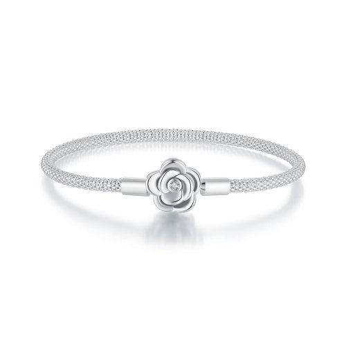 Cadena con base de rosa estilo PANDORA - SCB266