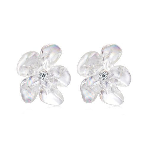 Pendientes de flores frescas estilo PANDORA - SCE1804
